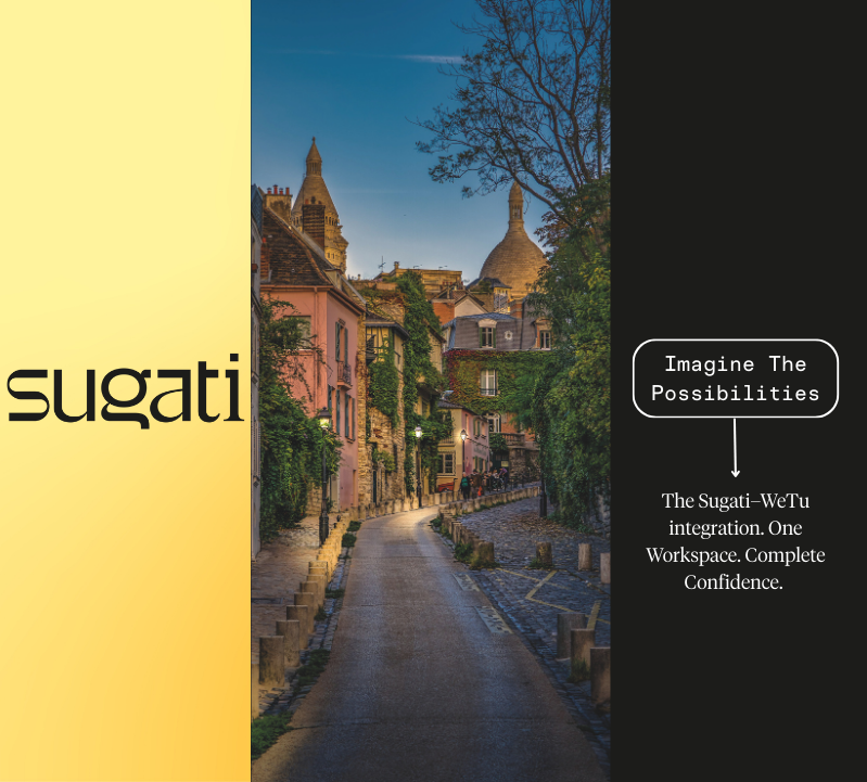 <img src="Wetu-Integration.png" alt="Sugati promo: A scenic Paris street view with text about Sugati-Wetu integration.">